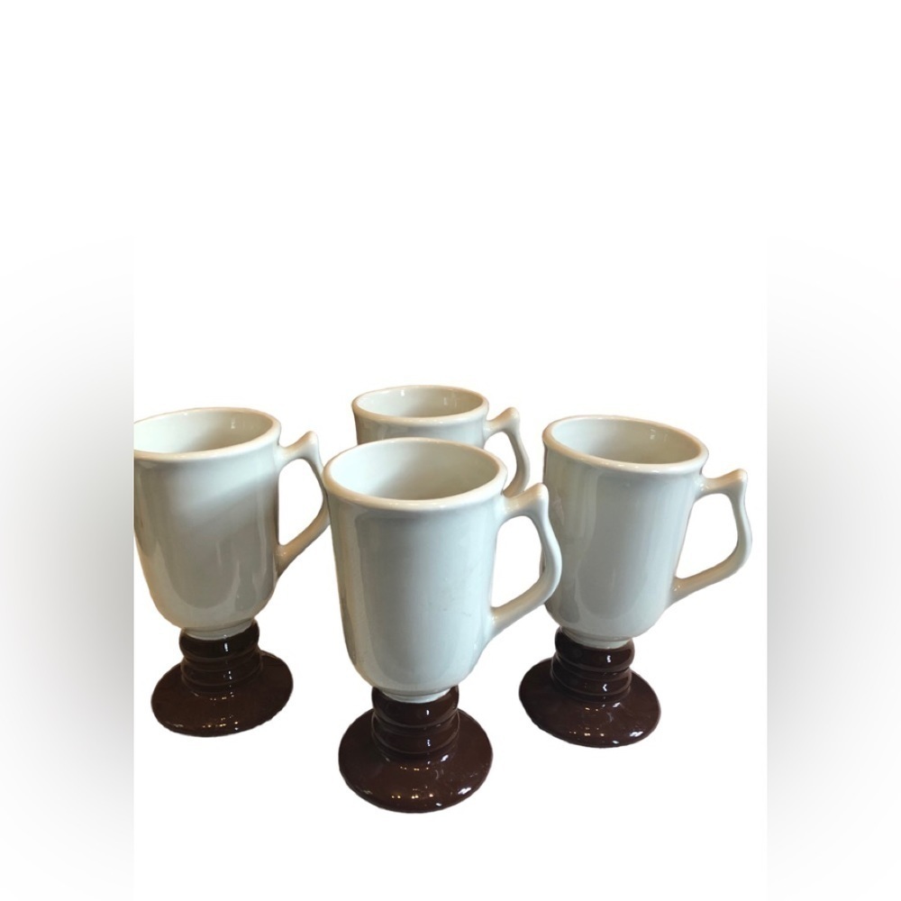 Vintage Hall Irish Coffee Mug 1273 Brown Footed Pedestal Cup Excellent Condition